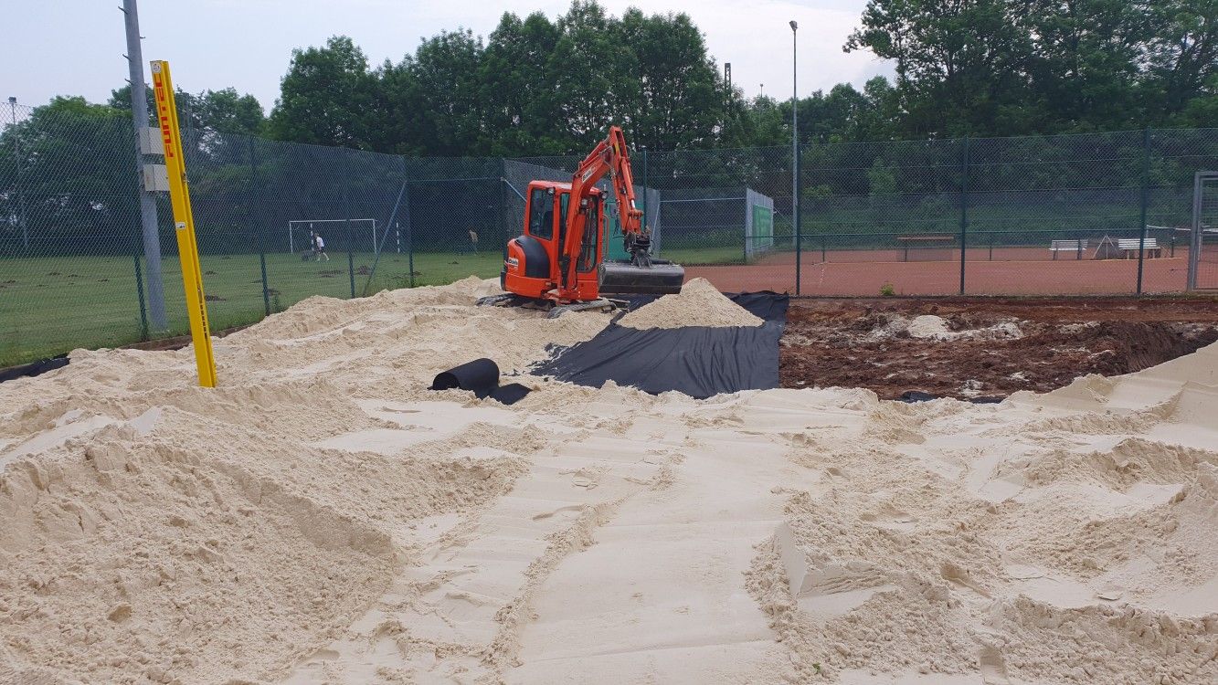 Tennisplatzbau