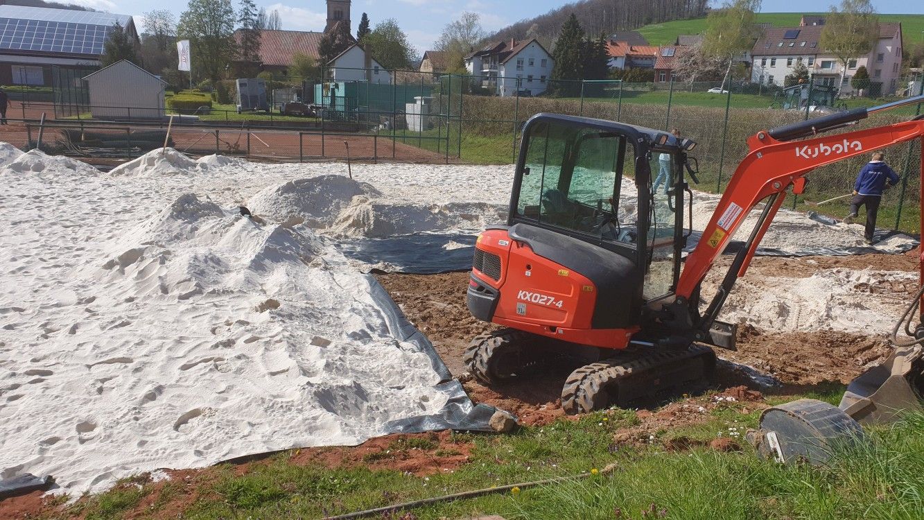 Tennisplatzbau